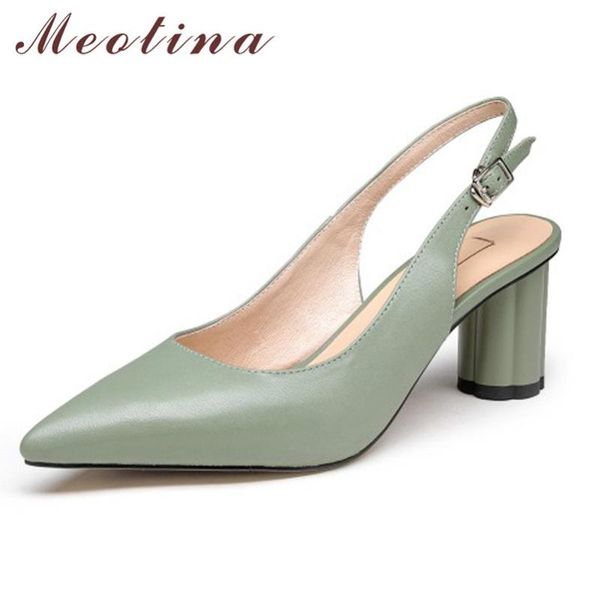 dress shoes meotina slingbacks women pumps real leather high heels pointed toe strange style footwear lady summer green big size 9.5, Black
dress shoes meotina slingbacks women pumps real leather high heels pointed toe strange style footwear lady summer green big size 9.5, Black
