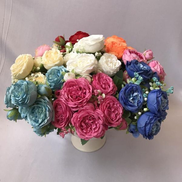 decorative flowers & wreaths rose pink silk peony artificial bouquet 5 big head and 4 bud fake for home wedding decoration indoor
decorative flowers & wreaths rose pink silk peony artificial bouquet 5 big head and 4 bud fake for home wedding decoration indoor