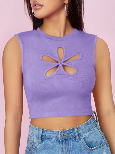 cutout front crop tank z1it#, White 
cutout front crop tank z1it#, White