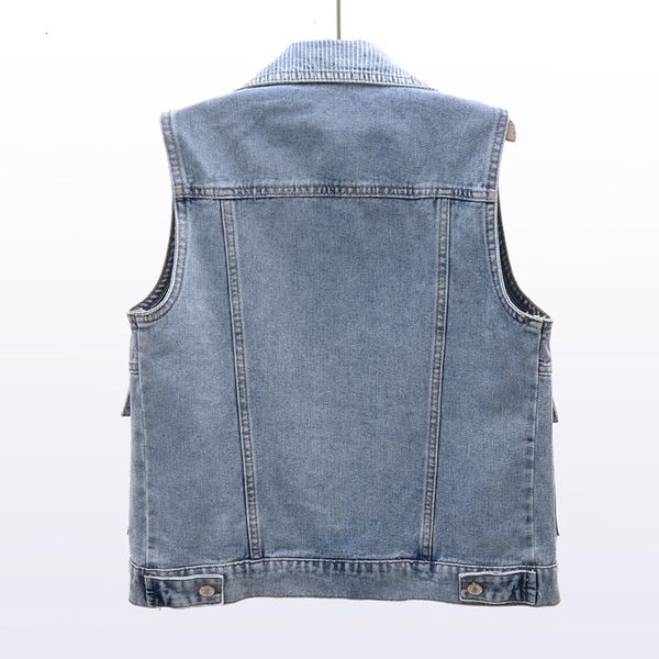 spring korean denim vest women casual waistcoat striped big pocket loose short jeans vests vintage blue sleeveless jacket female jqw2, Black;white
spring korean denim vest women casual waistcoat striped big pocket loose short jeans vests vintage blue sleeveless jacket female jqw2, Black;white