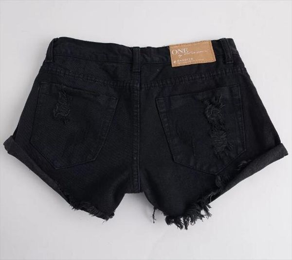 denimpants europe womens short and the united states fashion low waist hole curled bottom hip washed denim shorts, White;black
denimpants europe womens short and the united states fashion low waist hole curled bottom hip washed denim shorts, White;black