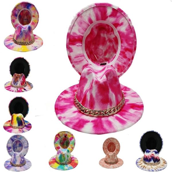 winter autumn imitation woolen wide brim hats women men tie dye fedoras flat jazz cap with metal chain church hat feminino gorra, Blue;gray
winter autumn imitation woolen wide brim hats women men tie dye fedoras flat jazz cap with metal chain church hat feminino gorra, Blue;gray