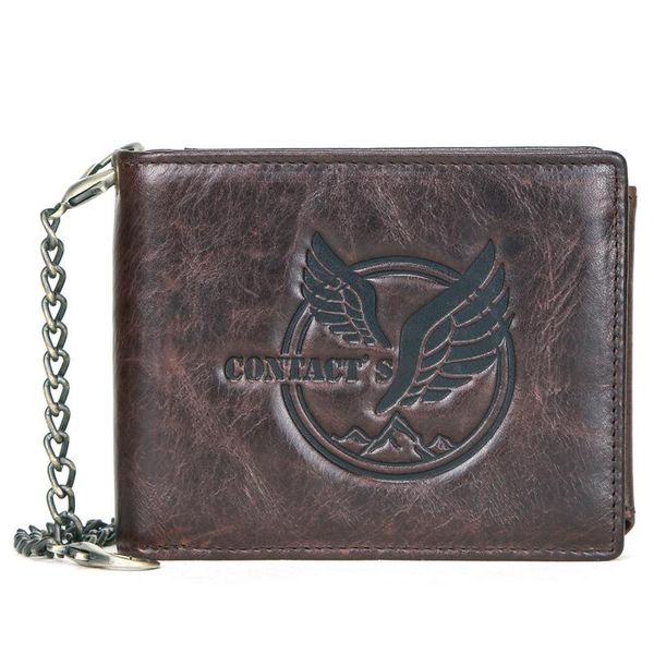 yourseason retro men chain tri-fold luxury wallet 2021 genuine leather boy coin purse wallet card holder multi-function, Red;black
yourseason retro men chain tri-fold luxury wallet 2021 genuine leather boy coin purse wallet card holder multi-function, Red;black