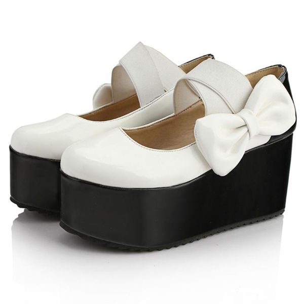 dress shoes bonjomarisa 2021 brand female fashion punk chunky bowknot pumps spring gothic round toe wegdes women platform woman, Black
dress shoes bonjomarisa 2021 brand female fashion punk chunky bowknot pumps spring gothic round toe wegdes women platform woman, Black