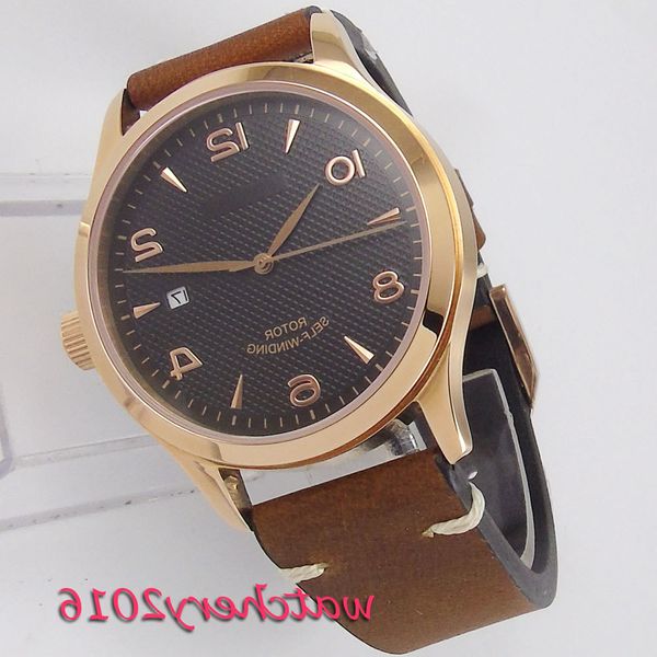fashion rose golden plated leather mens automatic men wrist 2019 men's watches brand luxury casual watch clock, Slivery;brown
fashion rose golden plated leather mens automatic men wrist 2019 men's watches brand luxury casual watch clock, Slivery;brown
