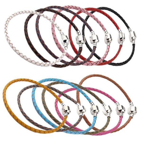 bangle sauvoo 16-23cm genuine leather braided bracelet 13 colors clasps charm beads bracelets for men women fine drop, Black
bangle sauvoo 16-23cm genuine leather braided bracelet 13 colors clasps charm beads bracelets for men women fine drop, Black