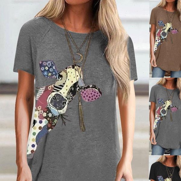 t shirt women harajuku women plus size loose cartoon giraffe printed o nock short sleeve t shirt pullover, White
t shirt women harajuku women plus size loose cartoon giraffe printed o nock short sleeve t shirt pullover, White