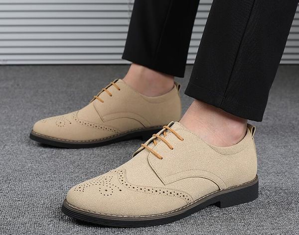 dress shoes 2021 men british vintage suede lace-up oxford formal brogue male wedding prom homecoming sapato social masculino, Black
dress shoes 2021 men british vintage suede lace-up oxford formal brogue male wedding prom homecoming sapato social masculino, Black