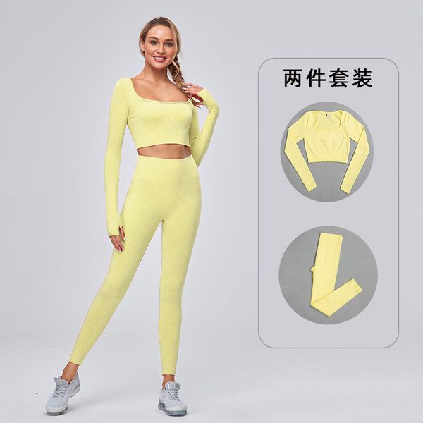 new tight sports long sleeve high waist fitness yoga pants two piece seamless suit for women, Gray
new tight sports long sleeve high waist fitness yoga pants two piece seamless suit for women, Gray