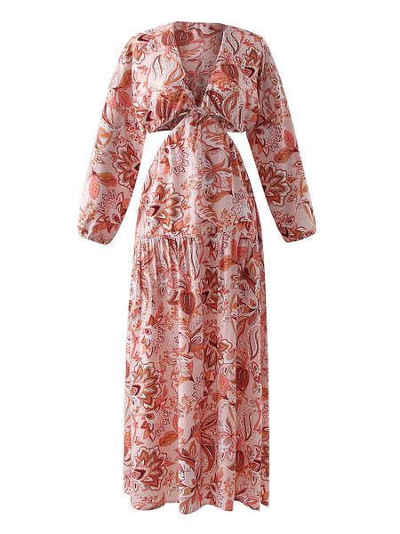hsa european and american summer wind women's printed long waist-baring dress 6064 vestidos mujer 210716, Black;gray
hsa european and american summer wind women's printed long waist-baring dress 6064 vestidos mujer 210716, Black;gray
