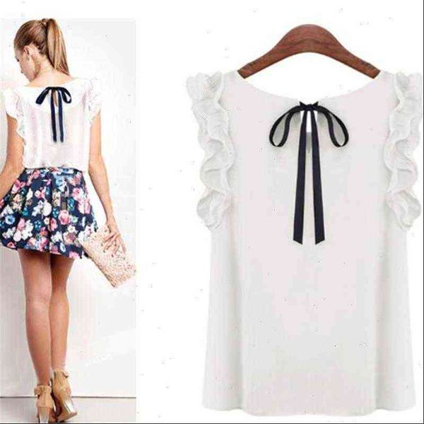 summer chiffon elegant womens shirt bow tie casual o neck butterfly sleeveless white women roupas
summer chiffon elegant womens shirt bow tie casual o neck butterfly sleeveless white women roupas