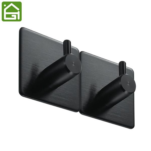 hooks & rails 1 pc black 3m self adhesive 304 stainless steel hook back door bedroom coat hanger rustproof bathroom kitchen towel 
hooks & rails 1 pc black 3m self adhesive 304 stainless steel hook back door bedroom coat hanger rustproof bathroom kitchen towel