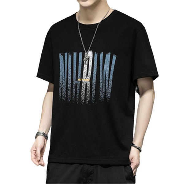 pure cotton t-shirt men's short-sleeved sweat-absorbent breathable 2021 summer fashion style european and american street trends, Gray;blue
pure cotton t-shirt men's short-sleeved sweat-absorbent breathable 2021 summer fashion style european and american street trends, Gray;blue