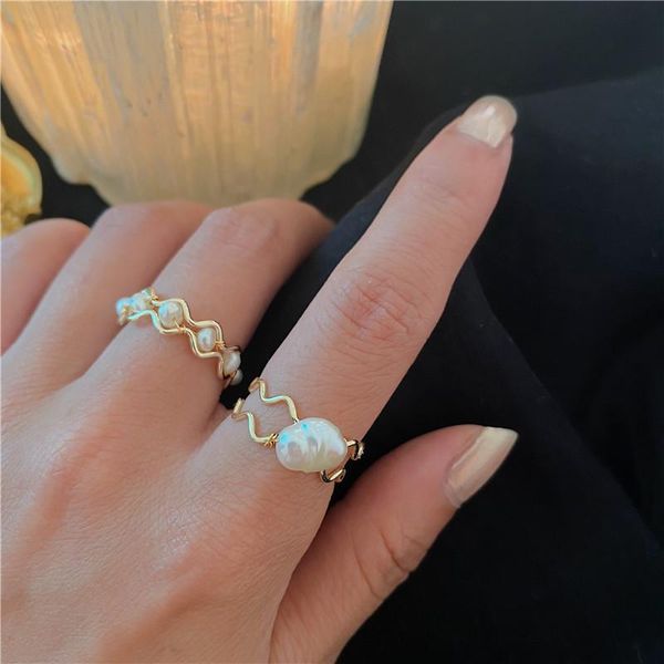 wedding rings chic geometric braided natural baroque pearl metal open for women gold color ring jewelry, Slivery;golden
wedding rings chic geometric braided natural baroque pearl metal open for women gold color ring jewelry, Slivery;golden