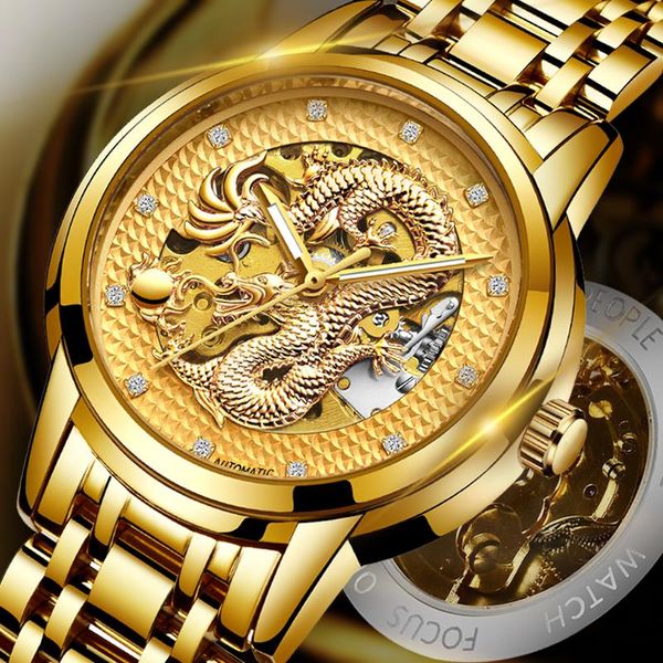 wristwatches dragon skeleton automatic mechanical watches for men wrist watch stainless steel strap gold clock 30m waterproof mens, Slivery;brown
wristwatches dragon skeleton automatic mechanical watches for men wrist watch stainless steel strap gold clock 30m waterproof mens, Slivery;brown