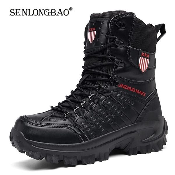 military tactical mens boots waterproof leather desert boot combat ankle boot army work men's shoes couple motorcycle boots 211106, Black
military tactical mens boots waterproof leather desert boot combat ankle boot army work men's shoes couple motorcycle boots 211106, Black