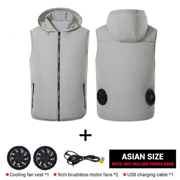 2021 cooling usb vest for men women summer air-conditioned breathable skin clothings sleeveless outdoor jacket with 2 fans lightweight jacke, Black;white
2021 cooling usb vest for men women summer air-conditioned breathable skin clothings sleeveless outdoor jacket with 2 fans lightweight jacke, Black;white
