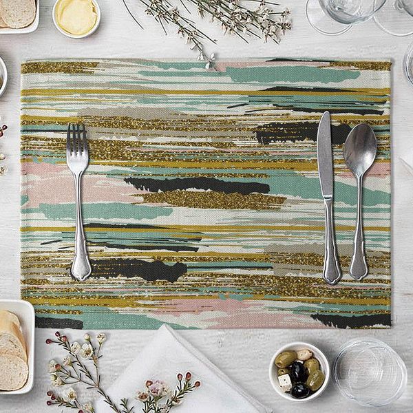 mats & pads color stripe pattern mat tableware drink cup for kitchen dining table placemat accessories
mats & pads color stripe pattern mat tableware drink cup for kitchen dining table placemat accessories
