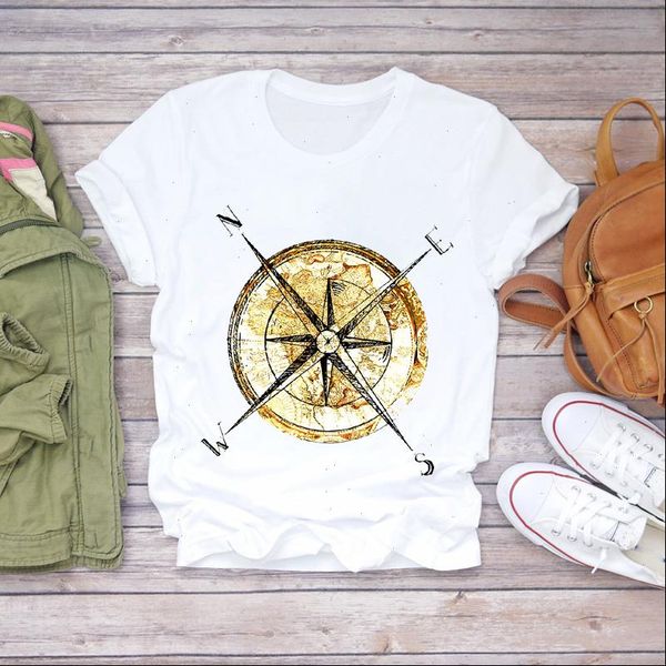 women compass vintage 90s fashion style casual print lady t shirts womens graphic t shirt ladies female tee t shirt, White
women compass vintage 90s fashion style casual print lady t shirts womens graphic t shirt ladies female tee t shirt, White