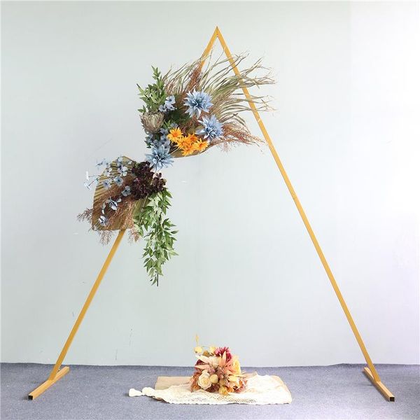 party decoration arch wrought iron triangle wedding flower stand backdrop geometric stage
party decoration arch wrought iron triangle wedding flower stand backdrop geometric stage
