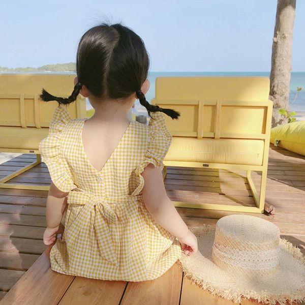 girl's dresses 2021 baby girl children plaid beach v-neck princess dress cotton party toddler clothes sweet elegant summer dress1-5y, Red;yellow
girl's dresses 2021 baby girl children plaid beach v-neck princess dress cotton party toddler clothes sweet elegant summer dress1-5y, Red;yellow