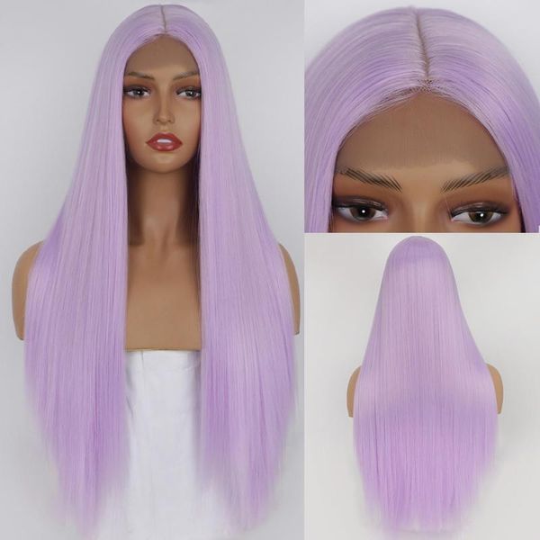 synthetic wigs small area lace front long straight purple for women middle part cosplay 60/613 blonde wig i's a, Black
synthetic wigs small area lace front long straight purple for women middle part cosplay 60/613 blonde wig i's a, Black