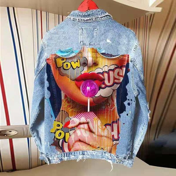 women's jackets denim coats girly 3d printing autumn winter jacket vintage long sleeve loose female jeans coat casual outwear xms6, Black;brown
women's jackets denim coats girly 3d printing autumn winter jacket vintage long sleeve loose female jeans coat casual outwear xms6, Black;brown