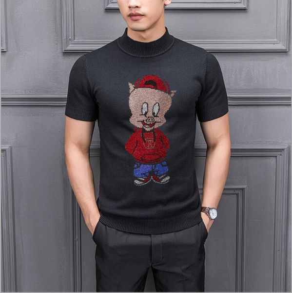 2021 new casual men's short sleeve-neck pull homme brocade man's sweater cashmere fall sweaters hn0h, White;black
2021 new casual men's short sleeve-neck pull homme brocade man's sweater cashmere fall sweaters hn0h, White;black