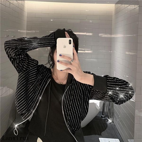women's jackets women black autumn zipper pockets bling sequins outwear slim streetwear coats festival costumes, Black;brown
women's jackets women black autumn zipper pockets bling sequins outwear slim streetwear coats festival costumes, Black;brown