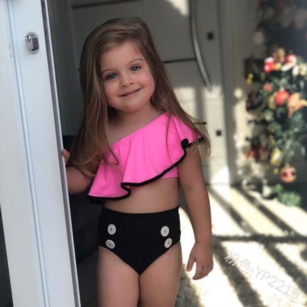 2pc swimwear summer kids baby girls solid print ruffles swimsuit bikini outfits fashion girls beachwear bathing suit c140#, Black
2pc swimwear summer kids baby girls solid print ruffles swimsuit bikini outfits fashion girls beachwear bathing suit c140#, Black