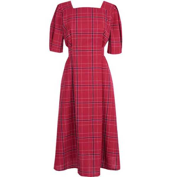 perhaps u red plaid square collar short sleeve puff sleeve midi dress mid calf summer vintage retro elegant d0382 210529, Black;gray
perhaps u red plaid square collar short sleeve puff sleeve midi dress mid calf summer vintage retro elegant d0382 210529, Black;gray