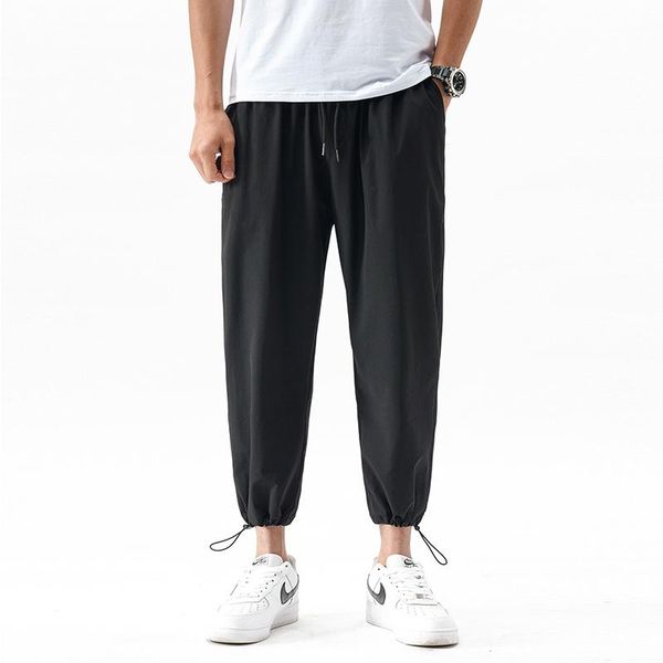 spring and autumn men nylon jogger pants spring autumn male casual solid elastic waist baggy trousers men sweatpants, Black
spring and autumn men nylon jogger pants spring autumn male casual solid elastic waist baggy trousers men sweatpants, Black