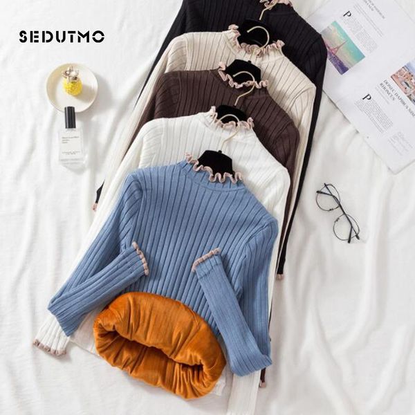 women's sweaters sedutmo winter warm velvert sweater women pullovers thick turtleneck slim knitted jumper long sleeve stretch ed888, White;black
women's sweaters sedutmo winter warm velvert sweater women pullovers thick turtleneck slim knitted jumper long sleeve stretch ed888, White;black