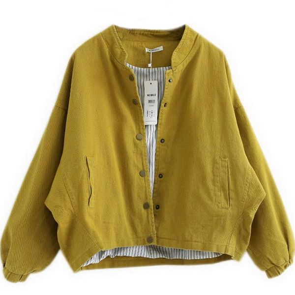women's jackets japanese retro 2021 spring autumn stand collar women jacket baseball single-breasted streetwear casual loose coat fall, Black;brown
women's jackets japanese retro 2021 spring autumn stand collar women jacket baseball single-breasted streetwear casual loose coat fall, Black;brown