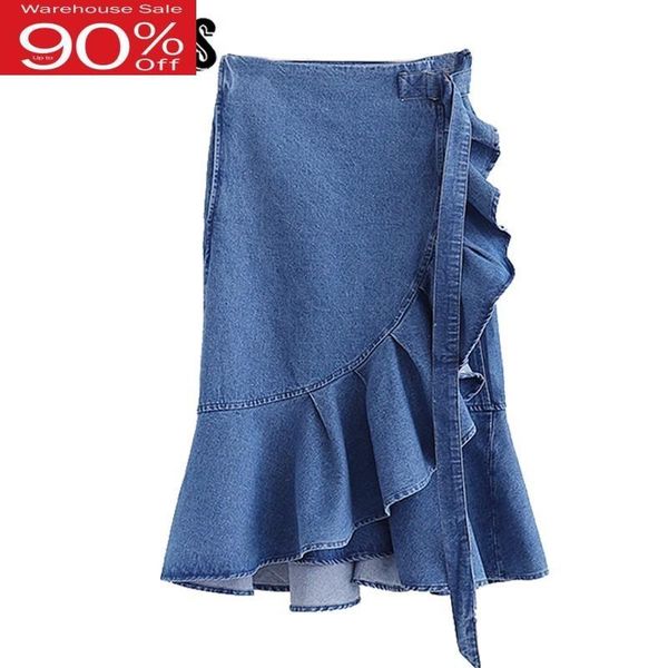 two piece dress 2021 denim high ruffles asymmetrical skirts belt waist lady fashion streetwear xd2316, White
two piece dress 2021 denim high ruffles asymmetrical skirts belt waist lady fashion streetwear xd2316, White