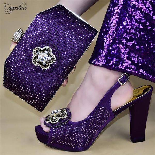 dress shoes amazing high heel pumps and evening bag set with rhinestones for wedding/party 588-1 in purple, Black
dress shoes amazing high heel pumps and evening bag set with rhinestones for wedding/party 588-1 in purple, Black