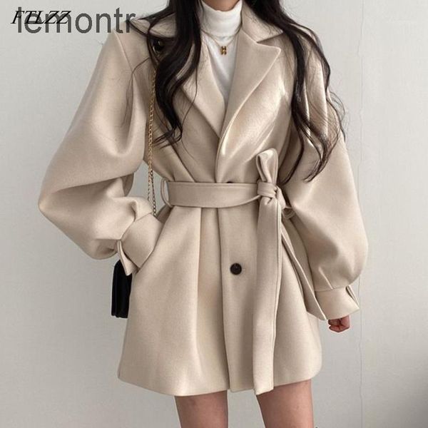 women's wool & blends single breasted coat, elegant retro thin with camp sleeves, plain jacket, belt, Black
women's wool & blends single breasted coat, elegant retro thin with camp sleeves, plain jacket, belt, Black