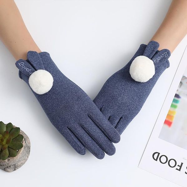 five fingers gloves ladies thermal insulation plus velvet padded driving fashion touch screen lace, Blue;gray
five fingers gloves ladies thermal insulation plus velvet padded driving fashion touch screen lace, Blue;gray