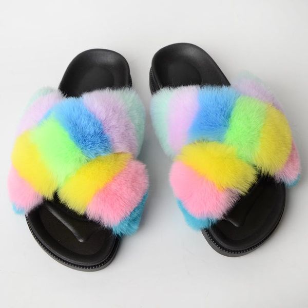 slippers furry women indoor faux fur slides female fluffy home woman shoes house winter flat sandals 2021 arrival, Black
slippers furry women indoor faux fur slides female fluffy home woman shoes house winter flat sandals 2021 arrival, Black