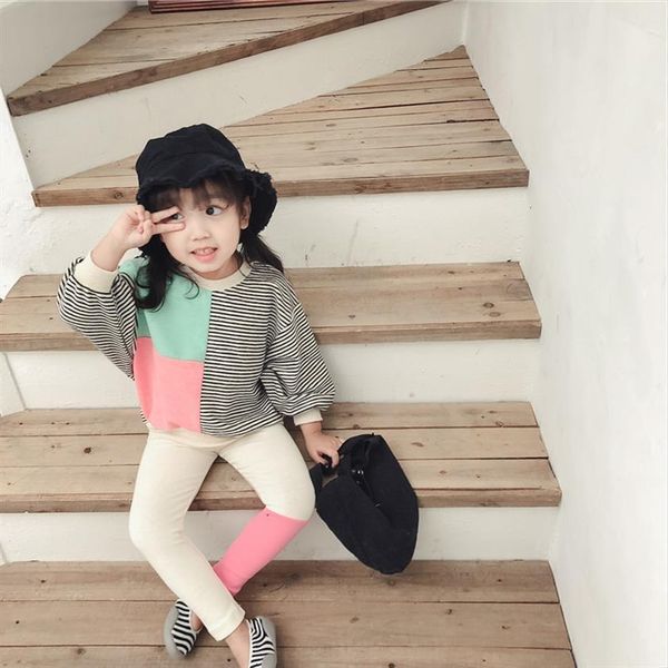 spring cotton baby girls splicing clothes sets kids long sleeve striped t shirt leggings 2 pcs suits, White
spring cotton baby girls splicing clothes sets kids long sleeve striped t shirt leggings 2 pcs suits, White