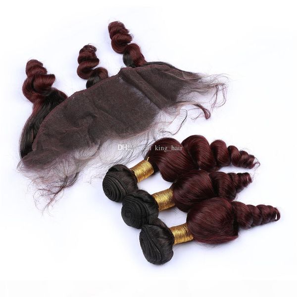 dark roots 1b 99j full lace frontal with virgin hair weft ombre color loose wave burgundy hair weaves with frontal closure, Black
dark roots 1b 99j full lace frontal with virgin hair weft ombre color loose wave burgundy hair weaves with frontal closure, Black