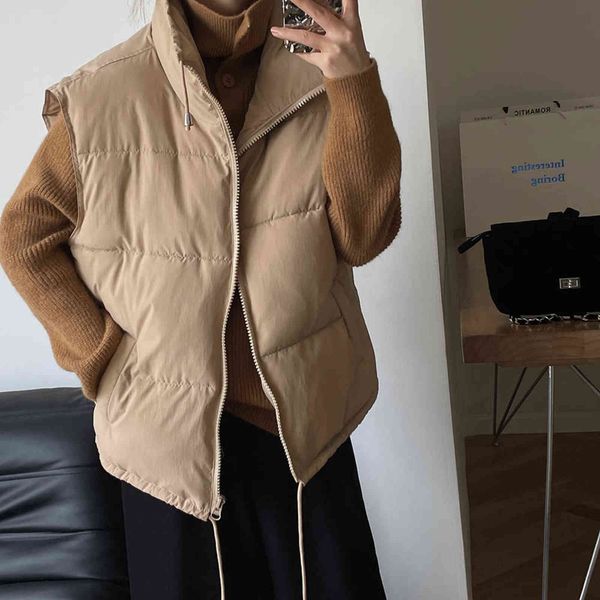cang gumu 21 winter fashionable leisure down cotton vest women's korean loose drawstring sleeveless bread suit 5191, Black;white
cang gumu 21 winter fashionable leisure down cotton vest women's korean loose drawstring sleeveless bread suit 5191, Black;white
