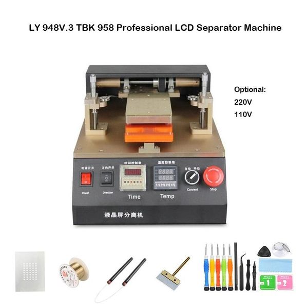 power tool sets ly 948v.3 tbk 958 automatic built-in air pump big lcd screen separator machine for mobile screens refurbish 220v 110v
power tool sets ly 948v.3 tbk 958 automatic built-in air pump big lcd screen separator machine for mobile screens refurbish 220v 110v