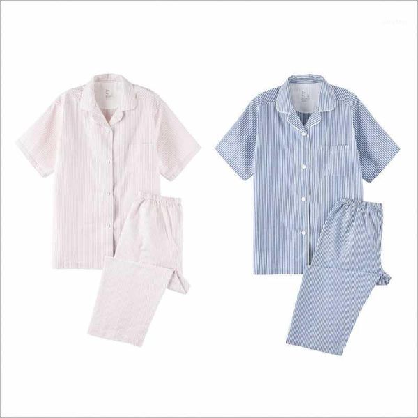 men's sleepwear 2021 summer men casual striped pajama sets male 100% cotton suit turn-down collar cardigan shirt & half pants, Black;brown
men's sleepwear 2021 summer men casual striped pajama sets male 100% cotton suit turn-down collar cardigan shirt & half pants, Black;brown