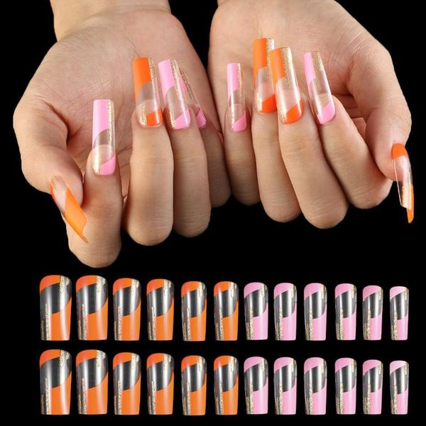 false nails fashion artificial long paragraph full cover ballerina fake nail geometry, Red;gold
false nails fashion artificial long paragraph full cover ballerina fake nail geometry, Red;gold