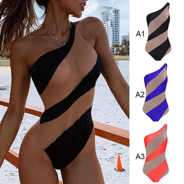 salefashion streep on print set summer women one piece mesh stitches badmode beachwear bikini batsuit, White;black 
salefashion streep on print set summer women one piece mesh stitches badmode beachwear bikini batsuit, White;black