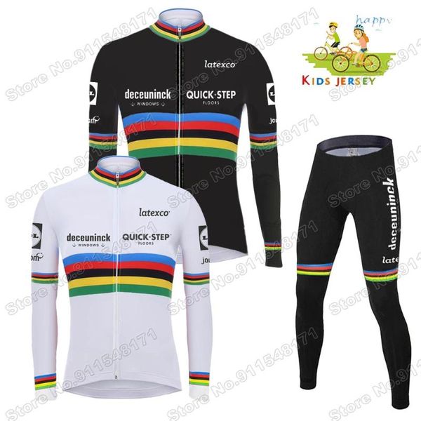racing sets world quick step kids 2021 cycling jersey set julian alaphilippe boys girls long sleeve pant bib children suit maillot, Black;blue
racing sets world quick step kids 2021 cycling jersey set julian alaphilippe boys girls long sleeve pant bib children suit maillot, Black;blue