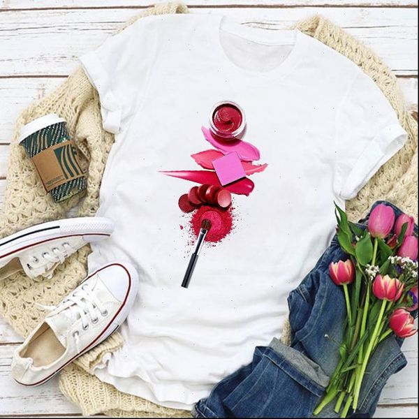 women graphic cartoon 3d make up fashion fingernail print summer t shirt lady womens clothing clothes tee female t shirt, White
women graphic cartoon 3d make up fashion fingernail print summer t shirt lady womens clothing clothes tee female t shirt, White