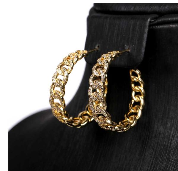 hoop & huggie fashionable design temperament earrings 2021 zircon female summer, Golden;silver