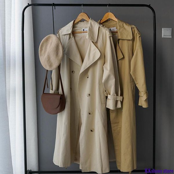 2021 spring trench coat for women doble breasted long coat korean style women windbreaker lapel, Tan;black
2021 spring trench coat for women doble breasted long coat korean style women windbreaker lapel, Tan;black